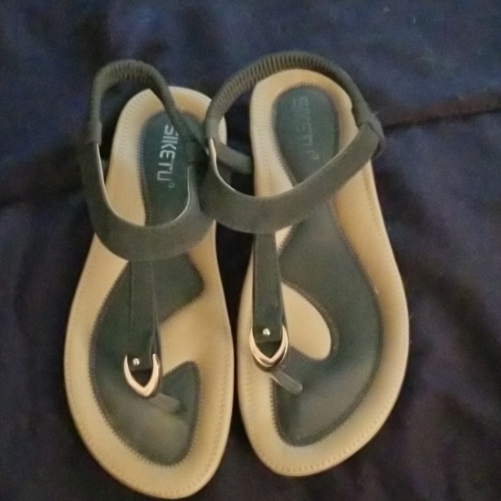 Blue sandals
